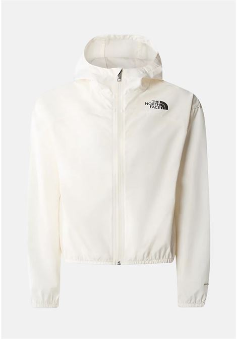 Black and white windbreaker for boys and girls with hood never stop windwall THE NORTH FACE | NF0A86TVQLI1QLI1